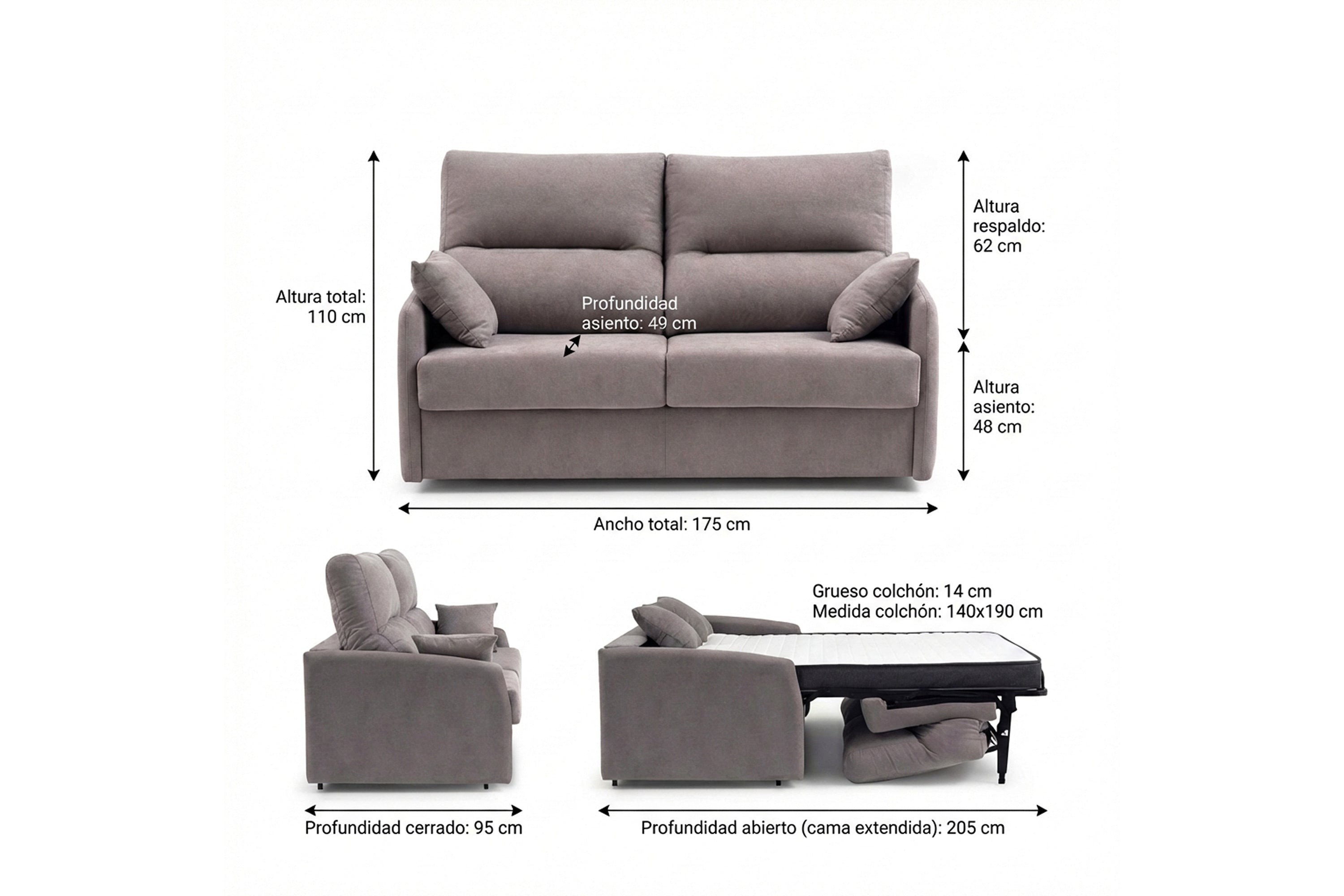 Sofá Cama Imperial Clear